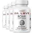 Nature’s NutriWave Dr. Love Roar Lion’s Mane Mushroom Supplement – Plant-Based Formula with Cordyceps, Reishi & Shiitake – Vegan, Gluten-Free, GMP Certified, Made in USA – 60 Capsules, 4 Month Supply