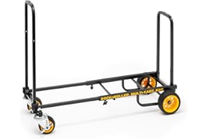Rock-N-Roller R2G (Micro Ground Glider) 8-in-1 Folding Multi-Cart/Hand Truck/Dolly/Platform Cart/26" to 39" Telescoping Frame/350 lbs. Load Capacity, Black