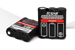 YUTSUJO (2-Pack) 3.6V 800mAh Ni-MH Battery Replacement for Motorola PMNN4477AR T200 T400 T500 T800 T600 T62 T82 T92 T260 T265 T801 T460 T465 T480 Walkie Talkies