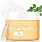 Glycolic Acid Pads with AHA & BHA, Exfoliating Toning Pads for Face, Dual-Texture Pads for Gentle Resurfacing, for All Skin Types with Vitamin B3&B5, 60 Count