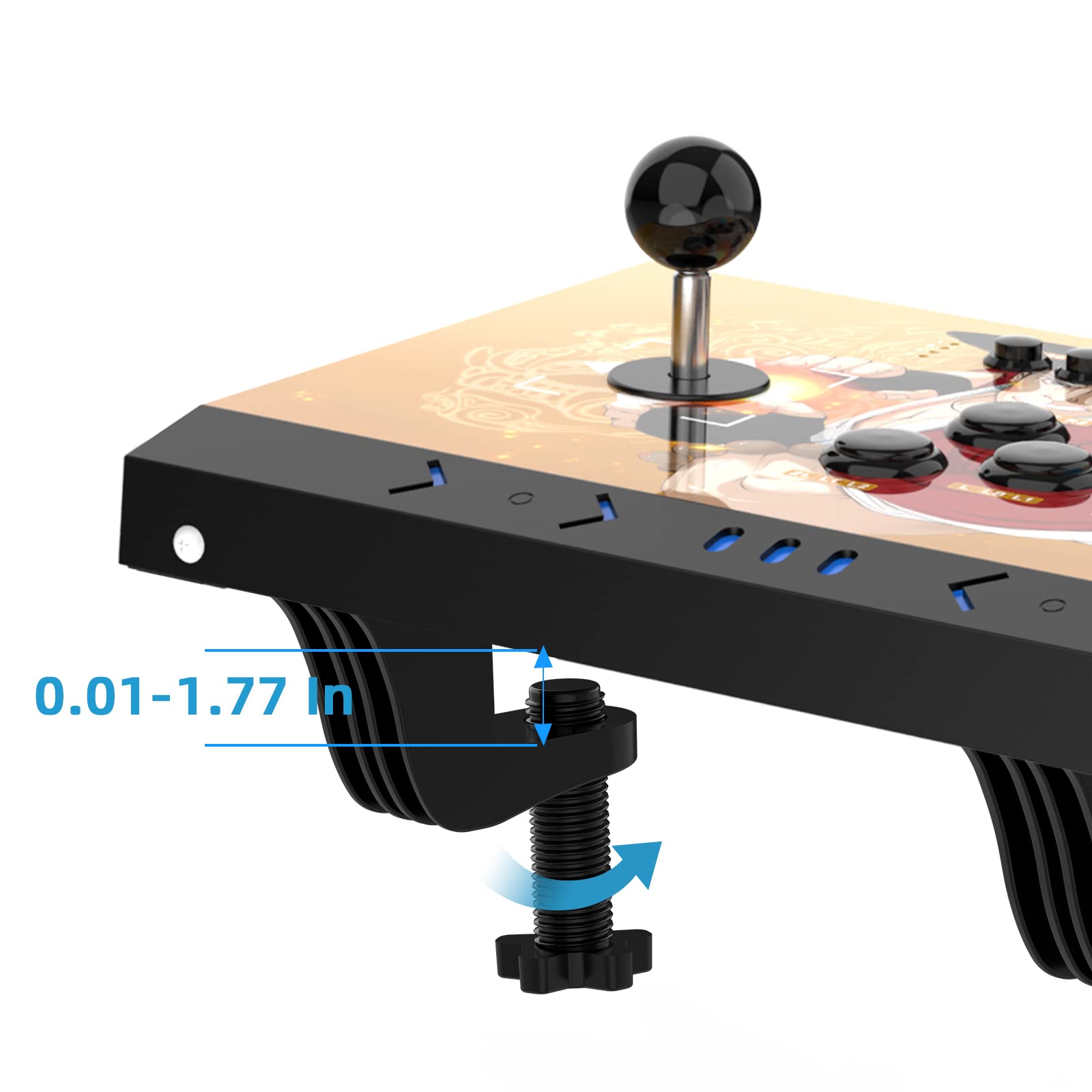 DOYO Arcade Fightstick with Octagonal Gate Fully Mod-Capable Fighting Game Controller Customize Buttons and Joystick, Suitable for PC/Raspberry Pi / PS3 / Switch/NEO GEO Mini/Android (Brown)
