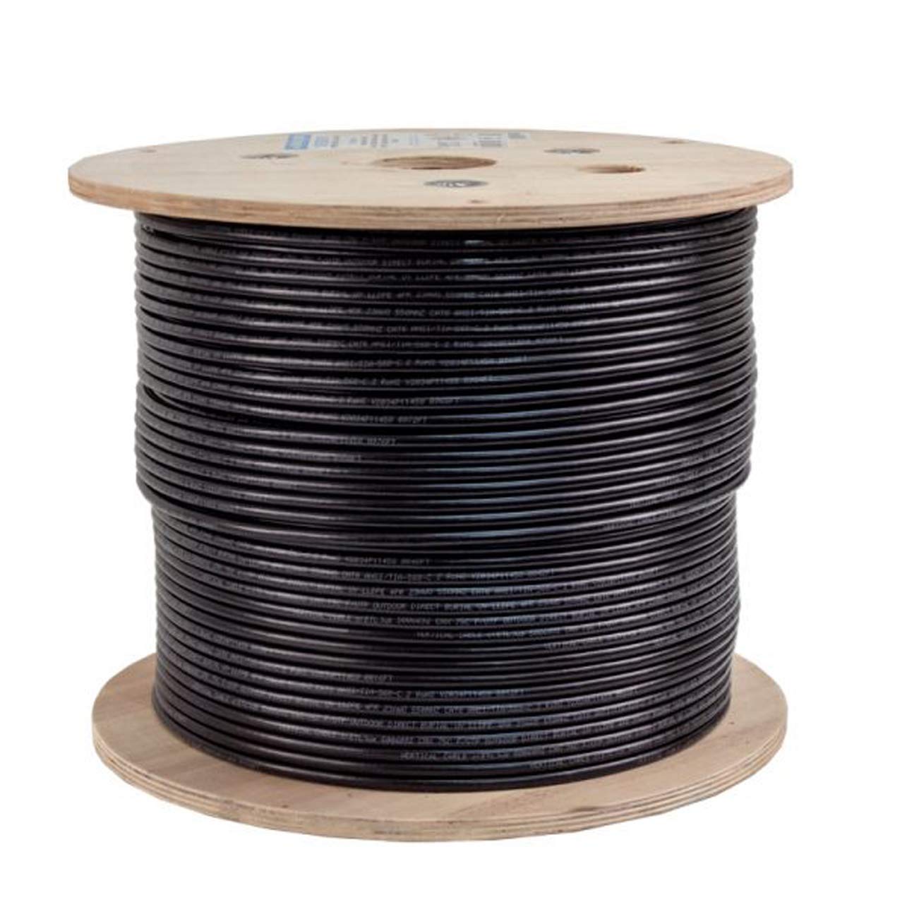 Cat6 Shielded Waterproof Tape Direct Burial 1000ft Black Bulk