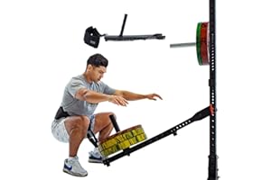 FRINGESPORT Fringe Sport Mammoth Belt Squat Attachment (Complimentary Belt Included) - Durable Universal Weight Belt Squat Attachment for Rack with Adjustable Length, Ultimate Lower Body Strength Builder
