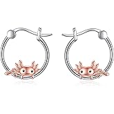 VONALA Cute Animal Hoop Earrings 925 Sterling Silver Jewelry Birthday Gifts for Women