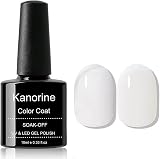 Kanorine Milky White Jelly Gel Nail Polish 10ml Soak-Off UV/LED Nude view 7