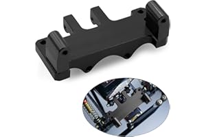 OGUNKE OGRC Porous Adjustable RC Servo Mount Metal Steering Servo Mount Bracket for Axial SCX24 Deadbolt / C10 / JLU Gladiator/Bronco Upgrades Parts (Black)