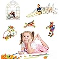 Leeray 1000 Pcs Straw Building Blocks Stem Kit - Creative Straw Constructor Toys Toddler Toys - Interlocking Plastic Toys for Boys & Girls Aged 3-12 - Educational Fun & Engineering Play Kids Toy Set