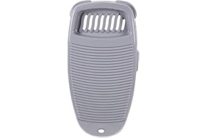 Housoutil Anti- Slip Washboard plastic washboard, non slip wash board for hand washing cloths, hand washing board hand washing clothes tool for small clothing underwear (s, grey) Small Wash Basin