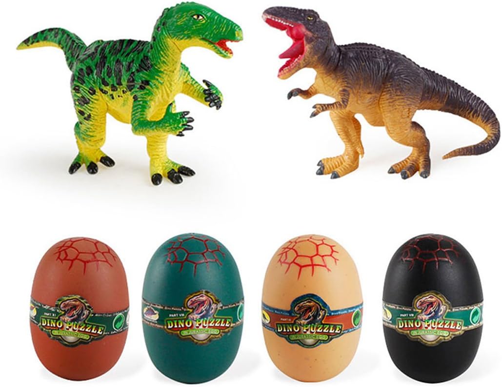 Amazemarket Random 1 pcs Safety Pvc Kids Children 3D Miniature Simulation Dinosaur Hobbies Assemble Jurassic Growing Egg Figure Model Entertaining Puzzle Educational Toy (random 1 pcs)
