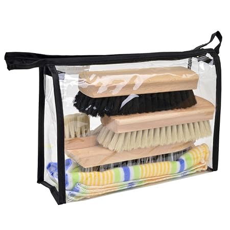 Schuhputzset 6-teilig Holz Kunststoffborsten