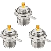 wlaniot SO239 Bulkhead Connector UHF Female Nut Bulkhead Handle Deck Clip Solder Cup Panel Mount Straight Connector 3pcs