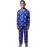 Ultra Game Youth NBA Official 2-Piece Super Soft Button Down Pajamas Set