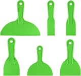 Tomoyuki 6 Pcs Plastic Putty Scrapers Set Green for Spackling Patching view 1