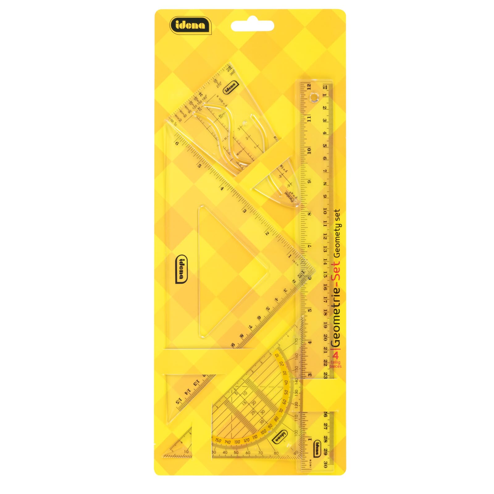 Idena 602202 Geo Set 4 Pieces 30 cm with Parabola