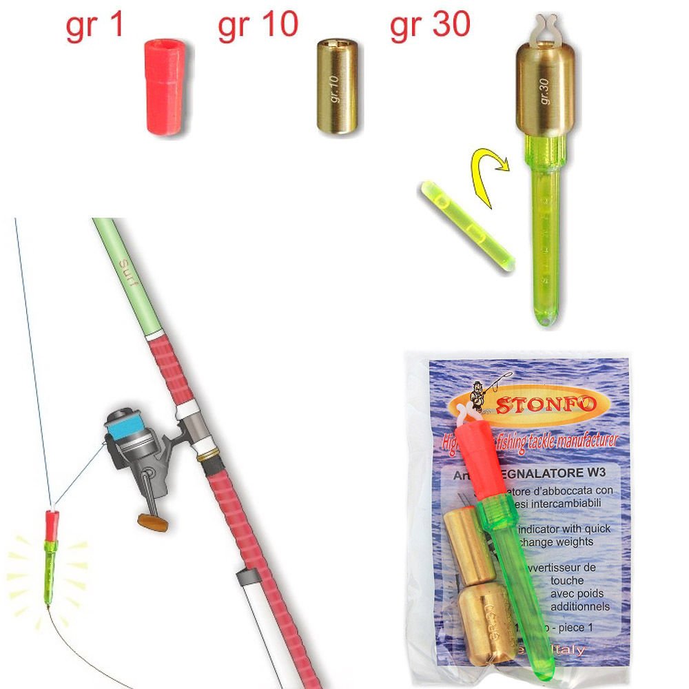Stonfo Carp Feeder Bite Indicator with Quick Change Weights, Metal, Universal Fit