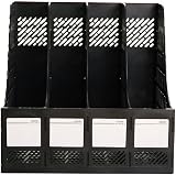 SAYEEC Sturdy Desktop 4 Sections Plastic Magazine Holders Frames File Dividers view 6