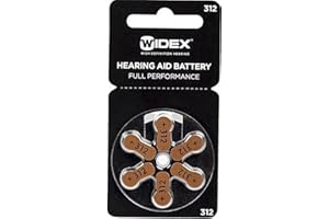 Hemir Widex Hearing aid Battery Size 312 (5 Packets = 30 Batteries)