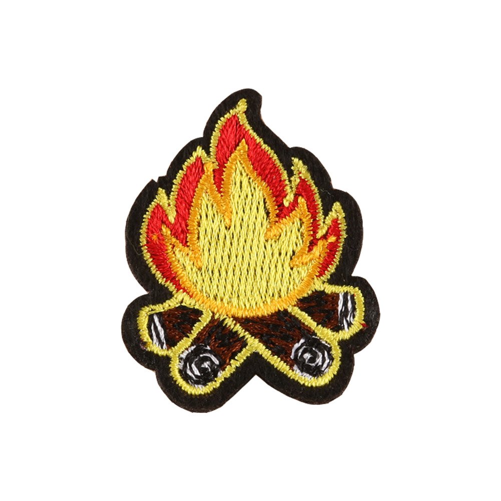 XUNHUI Embroidery Fire Patch for Clothes Ironing on Stickers Sewing Applique for Jackets Jeans T-Shirts Shoes Backpack Sticker 6 Pieces