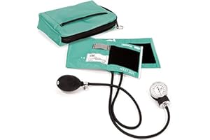 Prestige Medical - 882-AQS Premium Aneroid Sphygmomanometer with Carry Case, Aqua Sea, Adult Size