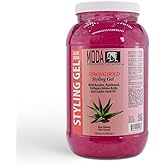 MODA - Strong Hold Styling Hair Gel - Nourishes and Repairs with Glycerin, Keratin, Panthenol, Collagen, and Vitamin E - Maximum Hold, Long-Lasting for All Hair Types - 128 Oz