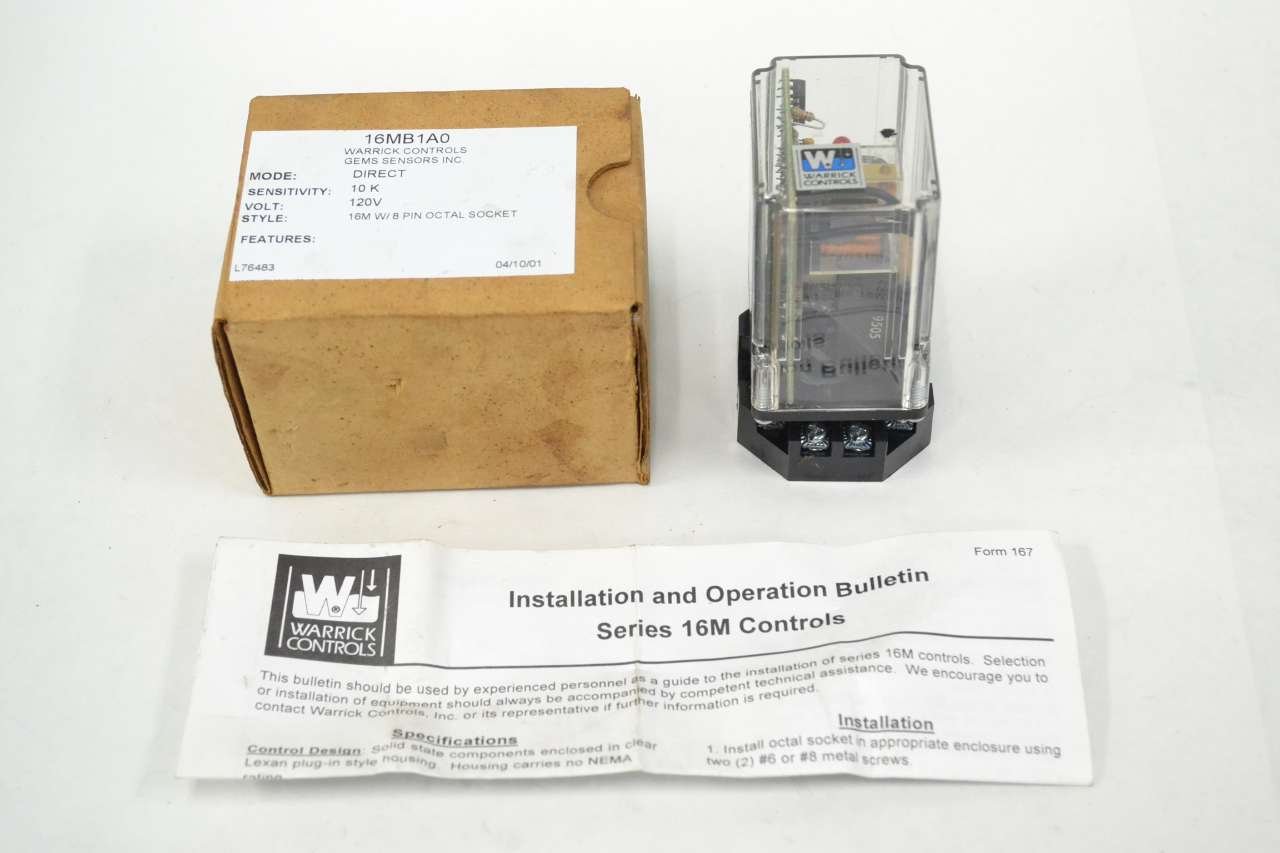 Warrick Level Controls Merlo 16MB1A0 WA 16MB1A0 LOW WTR CUTOFF CONT