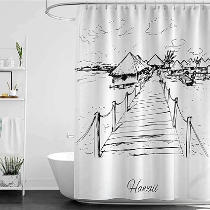 Amazon Com Shower Curtains Tumblr Hawaiian Decorations