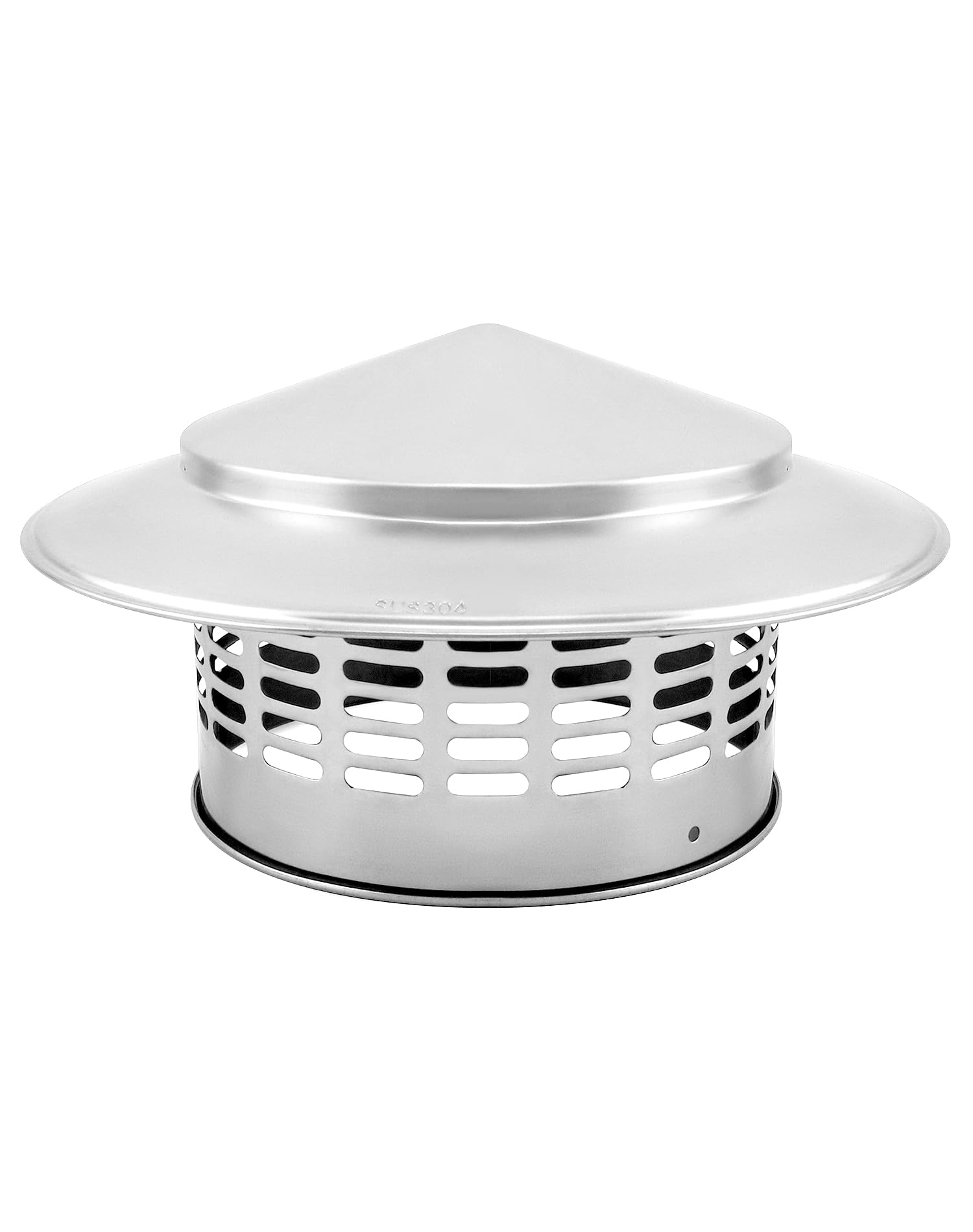 QWORK® 160 MM Roof Rain Cap 304 Stainless Steel, Chimney Cover, Vent Hood, Chimney Caps