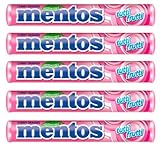 5 Bars of Mentos Tutti Frutti Fruity Chewy Dragees Candy - Limited Edition!