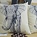 Jahosin Set of 2 Throw Pillow Covers 18 X 18 Inches,Decorative Elephant Cushion Case (Sketch Elephant)