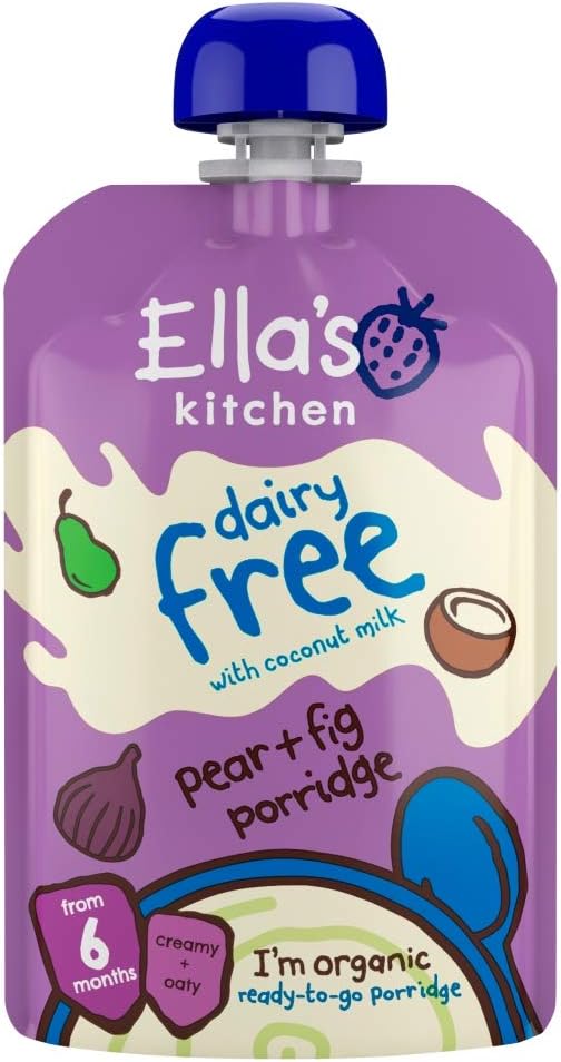 Ella's Kitchen Organic Coconut Milk Oats Pear Fig 6M+ Stage 1 100 g