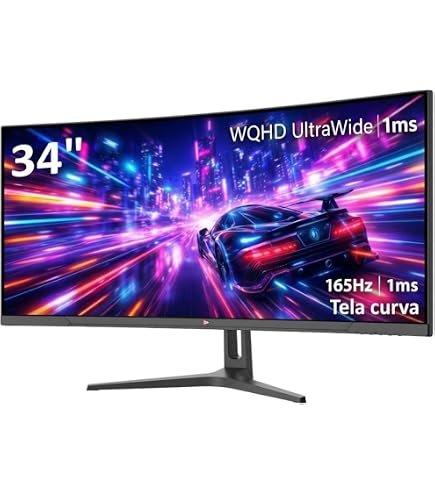 Monitor Ultrawide Z-Edge 34 polegadas UWQHD Gaming Monitor 165Hz