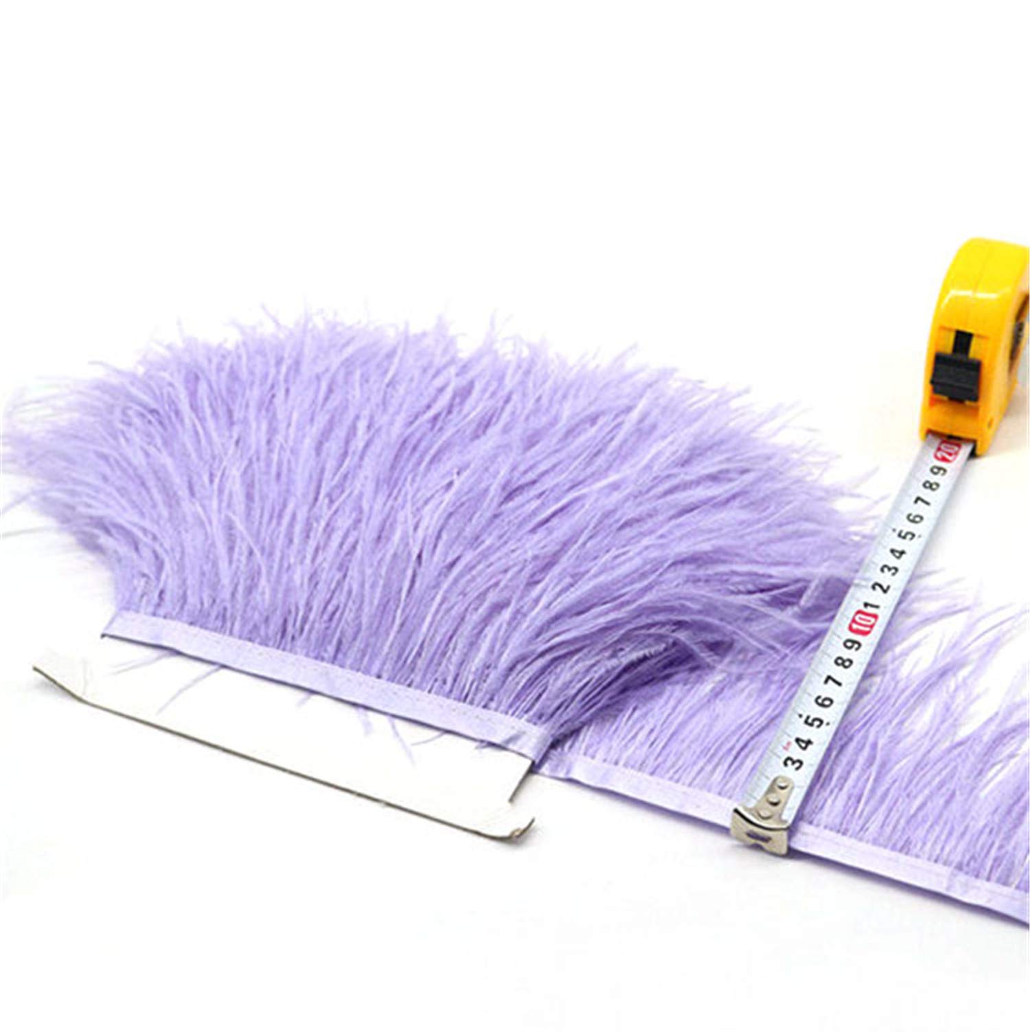 36 Colours Quality Ostrich Feather Trimming Fringe for Millinery Craft Dress Making (Lilac,2 Meters)