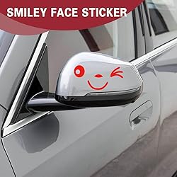 1 Pair Cute Smile Face 3D Decal Sticker for Auto