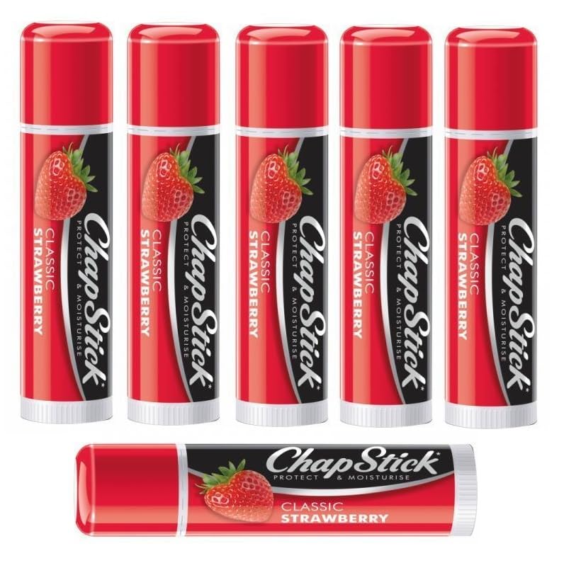 ChapStick Strawberry lip balm stick x 6 Packs Skin Protectant
