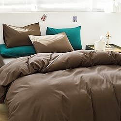 Cottonight Brown Comforter Set King Chestnut Brown