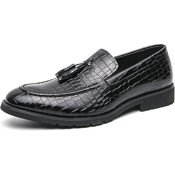 Men's Tassel Velvet Formal Business Suede Slip On Loafers Heel Shoes