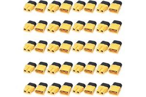 FymuSing 20 Pair XT60H (XT60 Upgrade) Male Female Bullet Connectors Power Plugs with Sheath for Lipo Battery RC Planes Cars