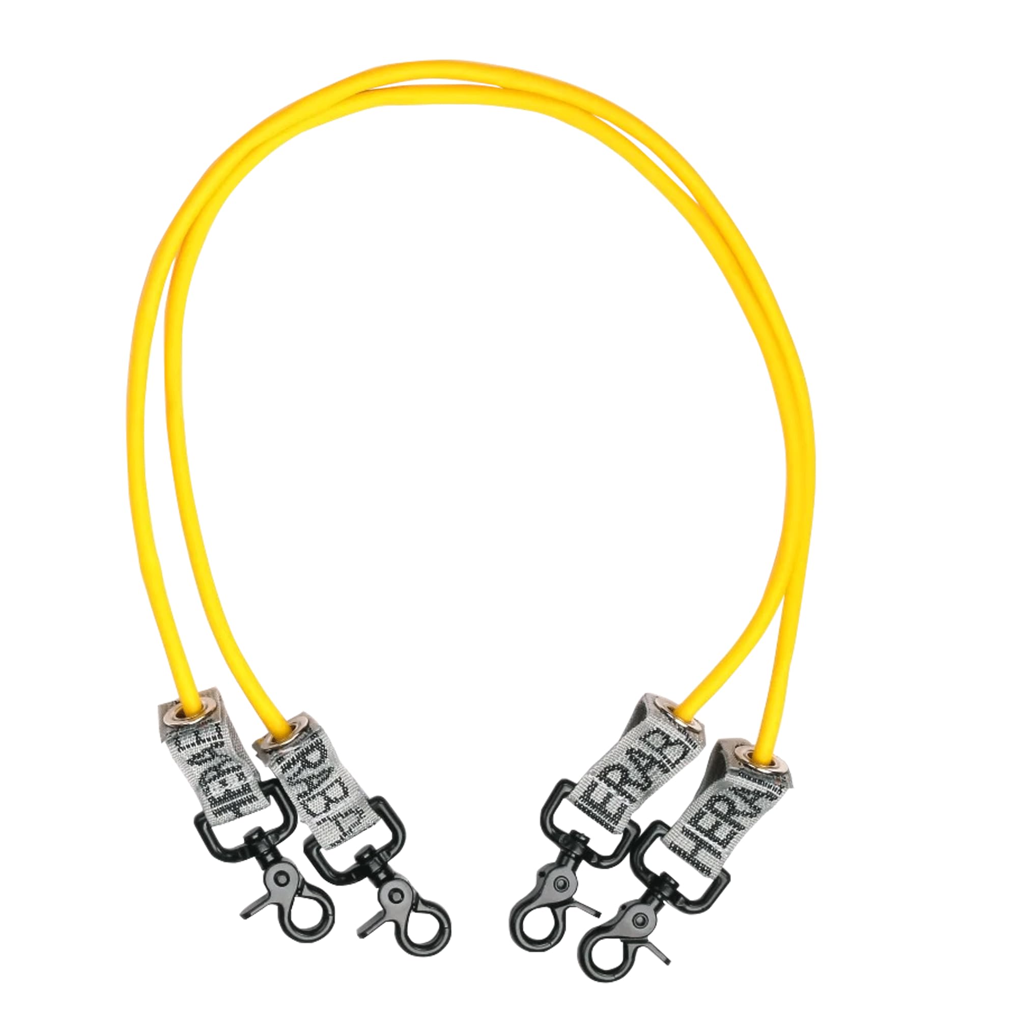 THERABAND 60cm Professional Latex Resistance Tubing with Connectors for Exercise, Physical Therapy, Lower Pilates, At-Home Workouts, and Rehab, Yellow, Set of 2