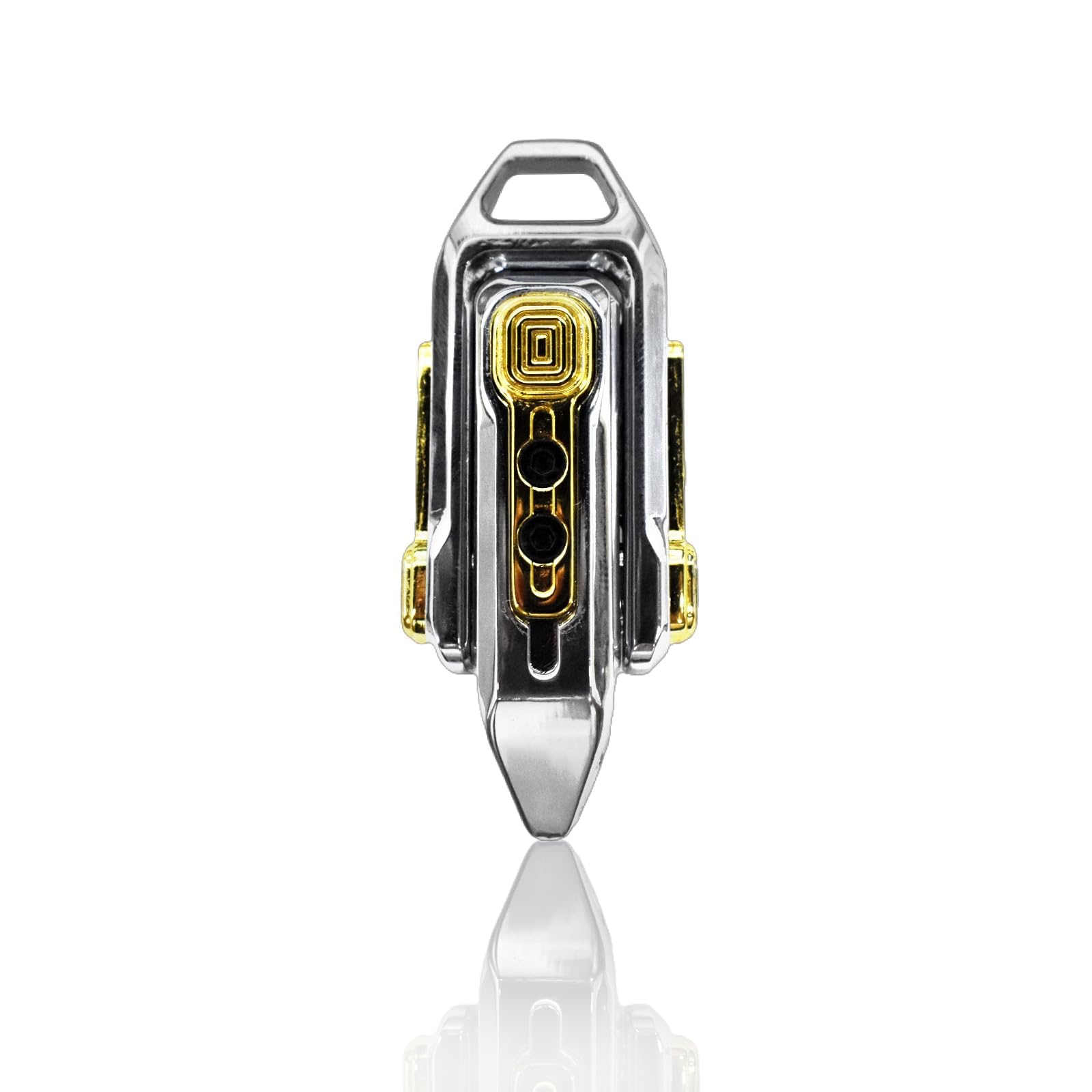 Bufccy Fidget Slider Push Egg Double Push, Magnetic Metal Fidget Toy EDC Fidget Toys for Adults, ADHD Anxiety Stress Relief Toys, Gift for Boyfriend, Husband and Father (Silver Yellow)