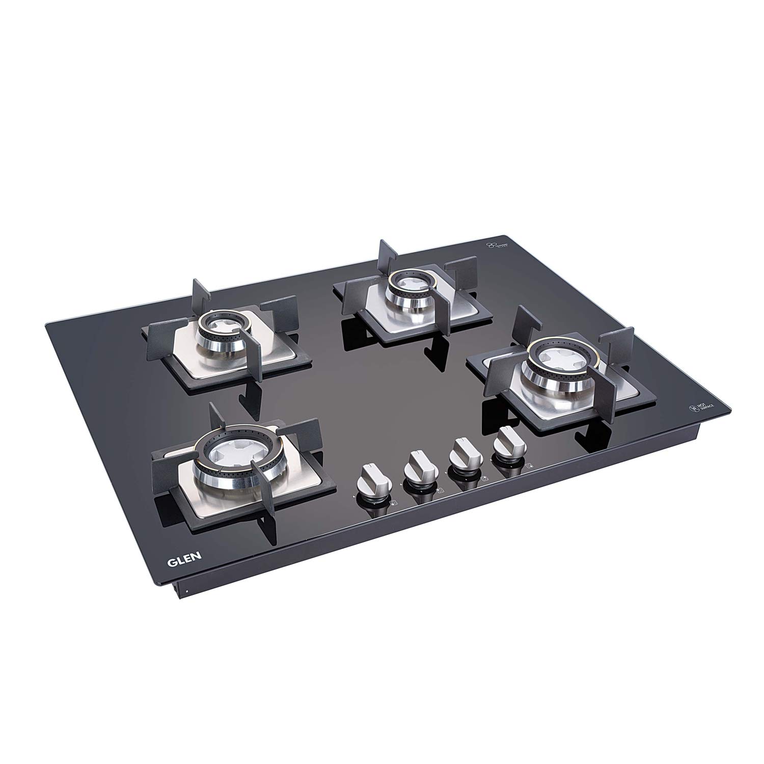 Buy Glen 4 Burner Auto Ignition Builtin Glass Hob 1074 SQ HT DB Online