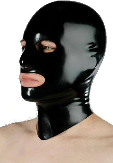 Cagoule En Latex Noir 0,4 Mm - Fermeture éclair - Pour Soirée, Cosplay, Fétichiste - Taille S-XXL - 4