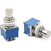 Swhmc 2pcs 9-Pin 3Pdt Guitar Effects Pedal Box Stomp Foot Metal Switch True Bypass