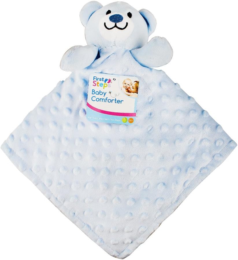 blue teddy comforter