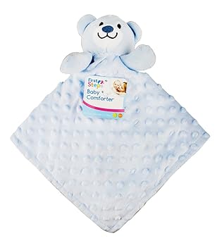 Blue Baby Soft Teddy Bear Comforter Snuggle Comfort Blanket First