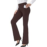 IKULE Bootcut Yoga Pants for Women High Waist Dress Pants Flare Leggings 27" 29" 31" 33" 35" 37" Workout Pant for Casual Work