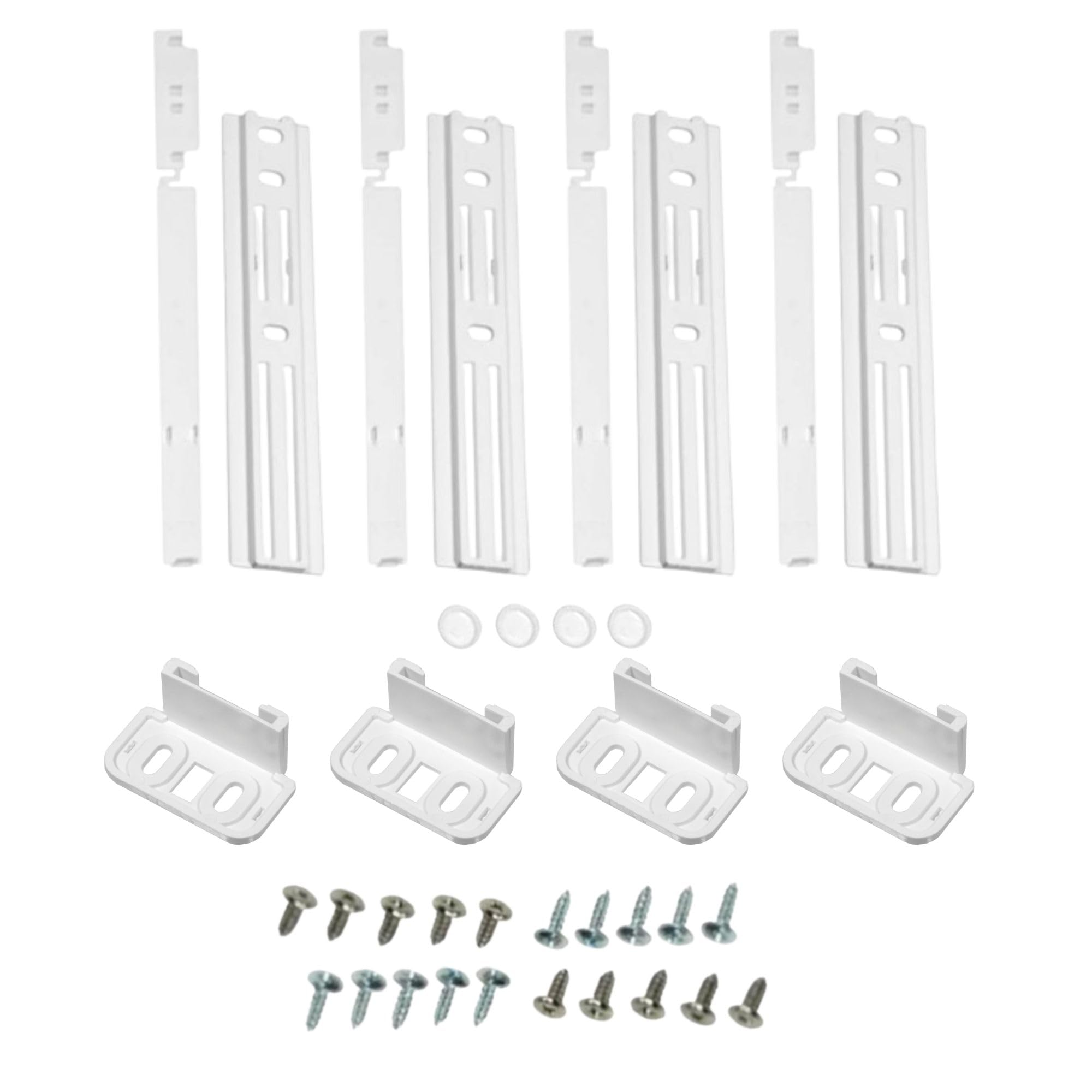 Integrated Fridge Door Sliders, Universal Bracket Fixing Kit with Screws for a Smart & Seamless Installation, Pack of 4