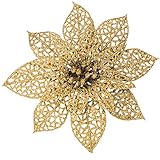 Supla 24 Pack Christmas Gold Glitter Poinsettia