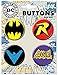 ATA-BOY Batman Logos Button-Pin (4-Pack)