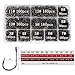 Anmuka 1600pcs High Carbon Steel Fishing Hooks with 10 sizes