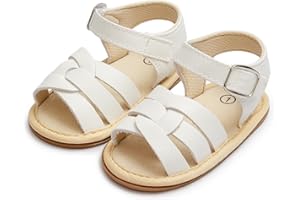 Kannior Infant Boys Girls Sandals Breathable Premium Baby Summer Outdoor Casual Beach Shoes Lightweight Toddler Flower Bowknot Anti Slip Rubber Sole Newborn Prewalker First Crib Shoes